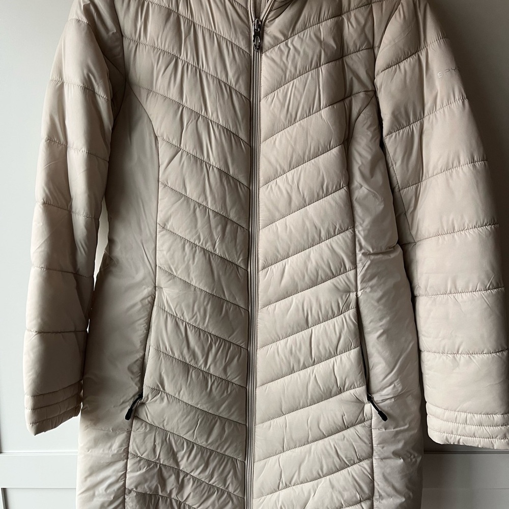 Spyder Women's Beige Puffer Coat